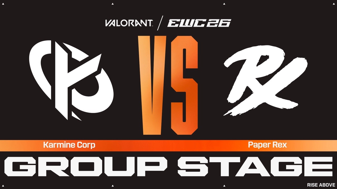 Karmine Corp vs. Paper Rex | VALORANT at EWC 26 - Group Stage - VOD