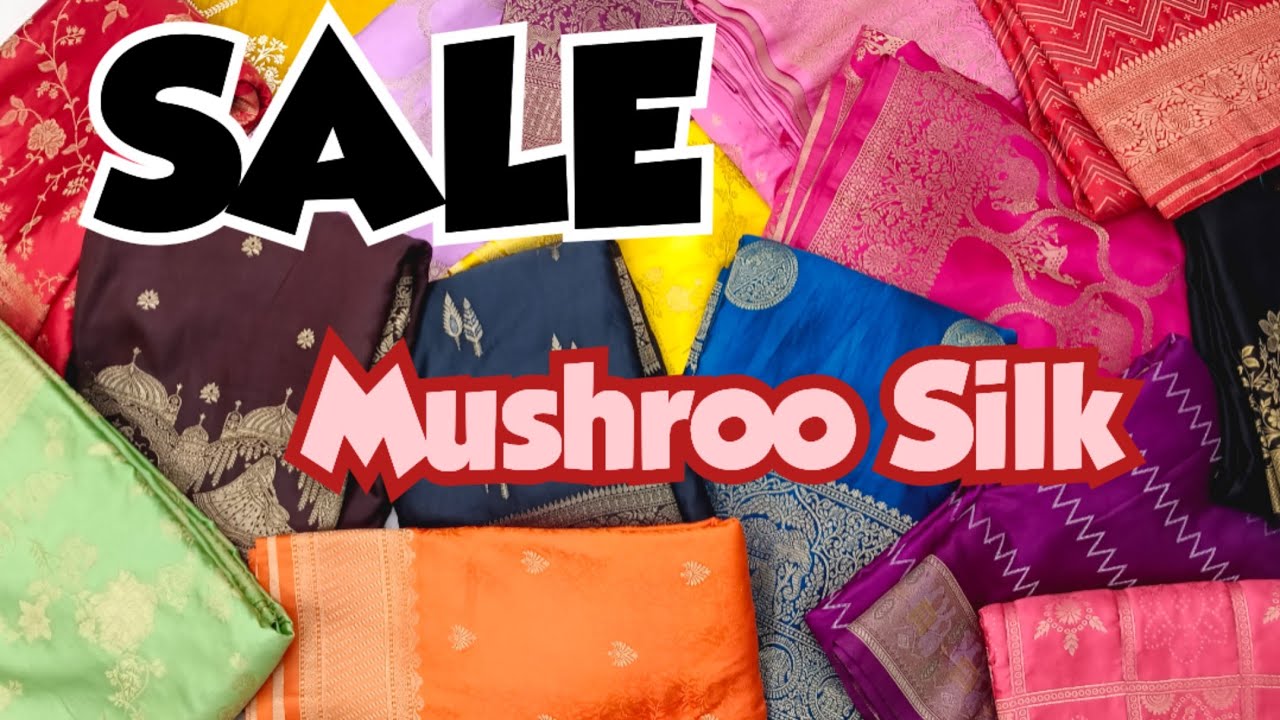 SALE ALERT !!! Mushroo Silk Offer Sarees at Unbelievable Prices 😱😱