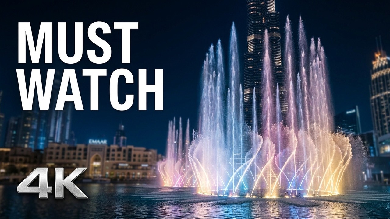 Mesmerising Water Dance: Dubai Fountain Show 4K || Amazing Dubai
