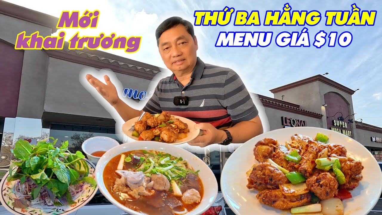 Nhà hàng người Việt mới khai trương ở Garden Grove, Thứ ba hằng tuần có menu giá $10, Bún bò Huế