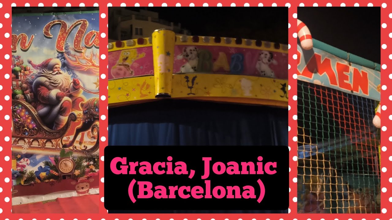 Enseñando la feria navideña de la plaza Joanic (Barcelona) 025/026