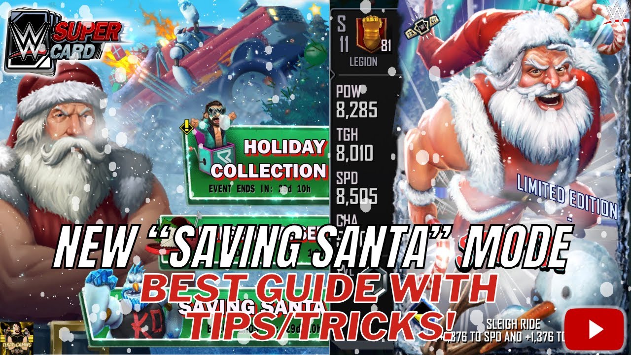 HOW TO COMPLETE THE “SAVING SANTA” MODE! BEST TIPS & TRICKS! WWE Supercard S11