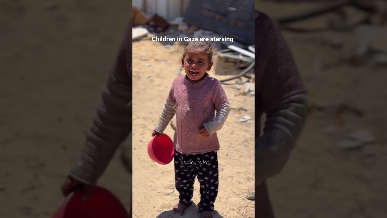 A Child in Gaza Cries From Hunger
