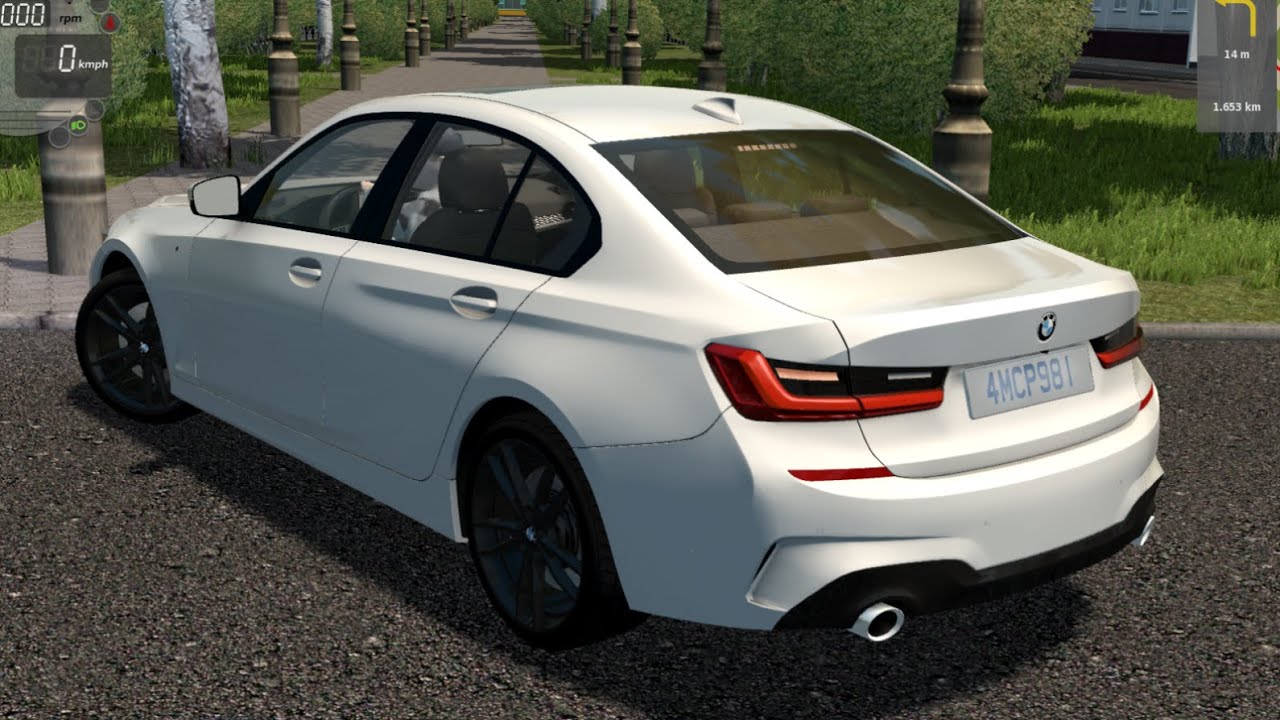BMW 3-Series (G20) M-sport - City car driving [Logitech G29]