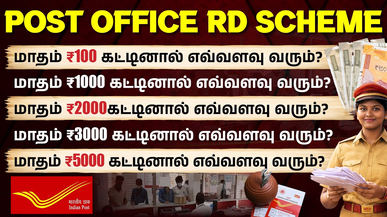 Post Office RD 2026 | ₹100-முதலீடு பண்ண எவ்ளோ வரும்?🤔Interest Rates & Calculation in Tamil | Meghala