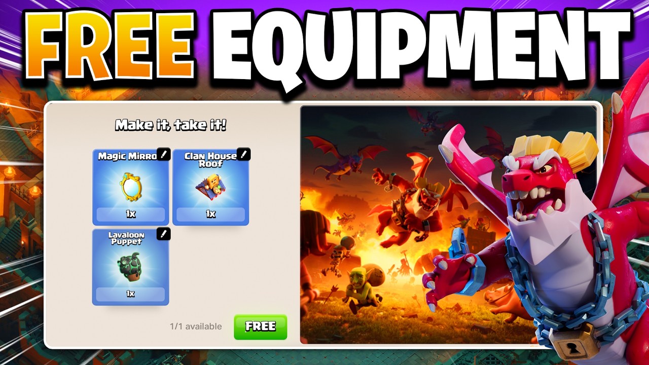 Bundke Maker Rewards - FREE Epic Equipment & Decorations for Everyone to Claim in Clash of Clans!
