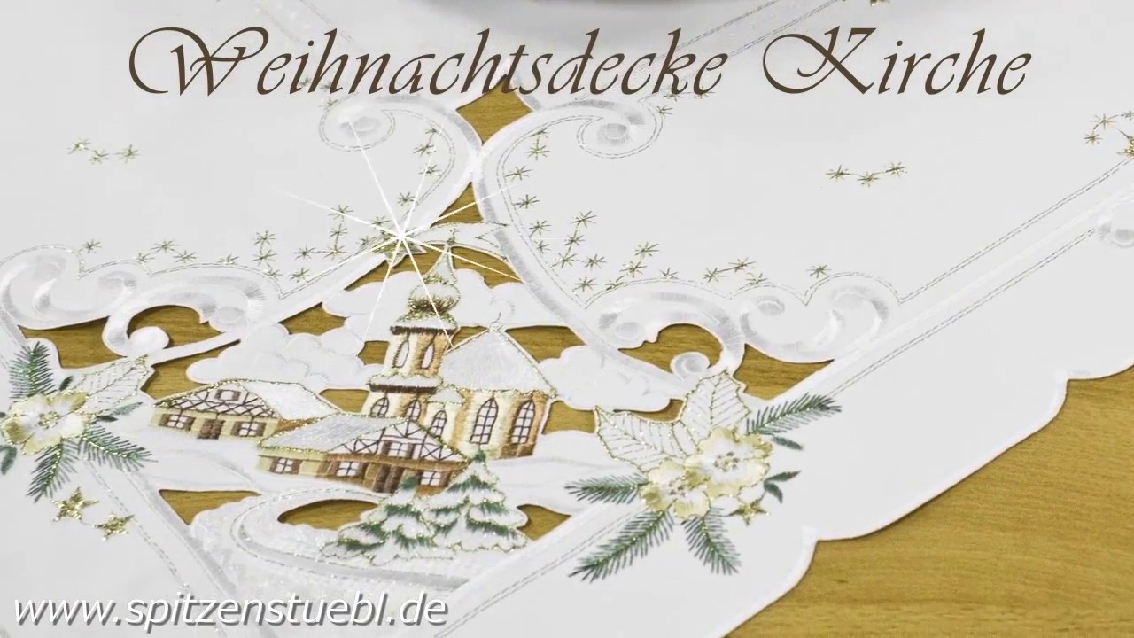 Weihnachtsdecken aus Plauener Spitze Kirche