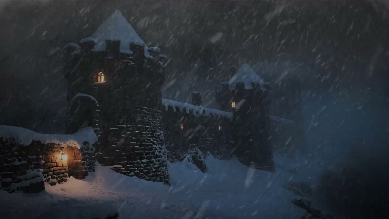 Winter Castle 10 Hours Of GHOSTLY Howling Blizzard Winds Will Have You Falling Asleep Fast!
