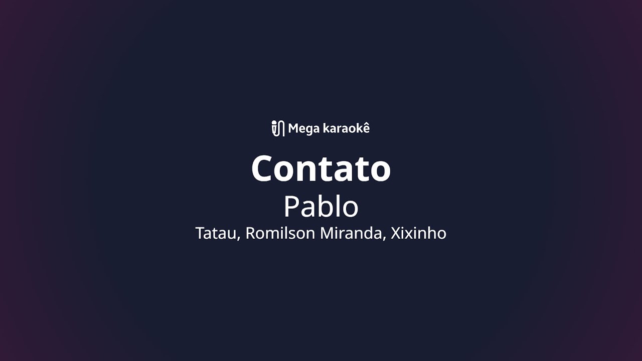 🎤 Contato – Pablo