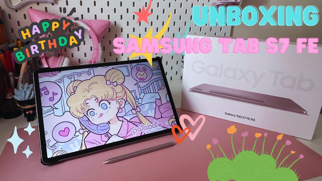 Samsung Galaxy Tab S7 FE ✦ Mystic Pink 128 gb | Unboxing \ ONLY GALAXY NO APPLE 🤣 \ Back to College