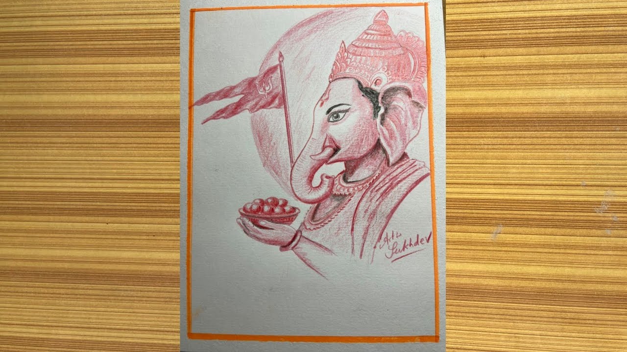 Lord Ganesh Drawing with Color Pencils | Ganesh Ji Drawing | Ganpati Bappa Drawing |