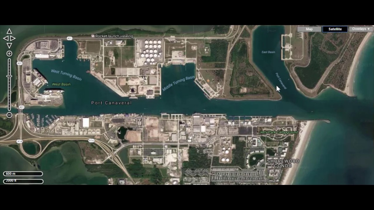 Port Canaveral Disney Cruise Ships Directions Map Aerial Tour