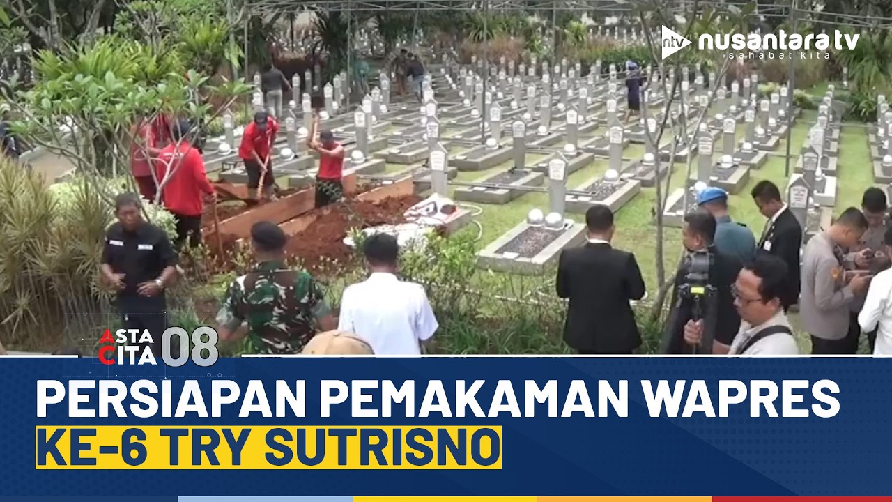 [LIVE] Persiapan Pemakaman Try Sutrisno di Taman Makam Pahlawan Kalibata | ASTA CITA 08