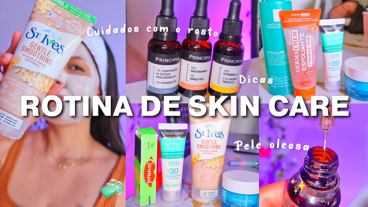 ROTINA DE SKIN CARE COMPLETA💕cuidados com o rosto, dicas, produtos