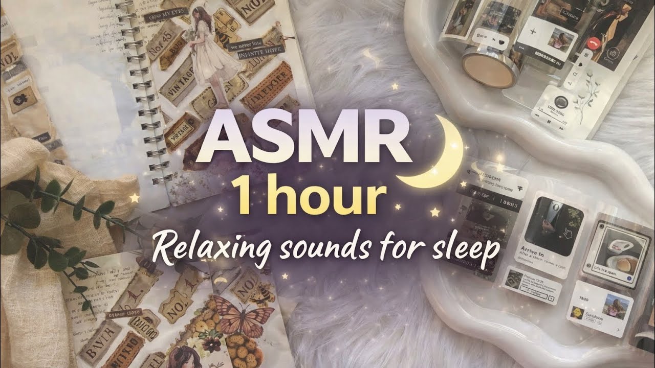 ASMR 1 Hour [No Ads] Relaxing Sounds for Sleep | Calm Paper & Journaling Sounds 