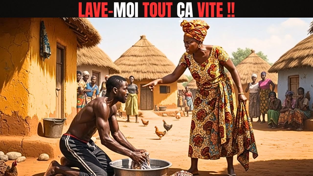 Il lave les vêtements de sa femme à genoux ! Que lui a t elle fait?