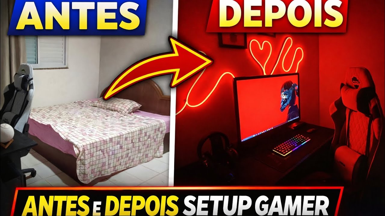 TRANSFORMANDO MEU SETUP ALL BLACK  COM PRODUTOS DA ALIEXPRESS E DANDO UM UPGRADE NO QUARTO!! 