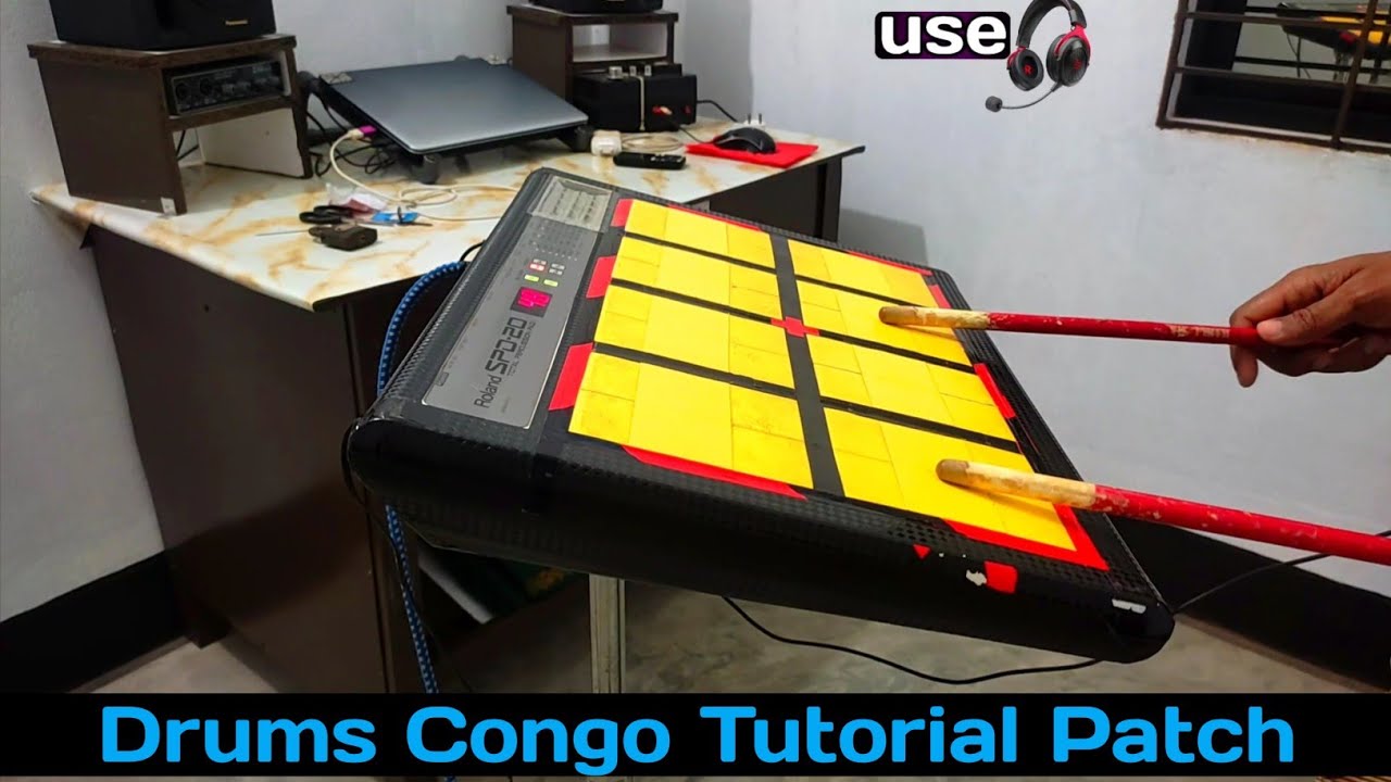 Drums Congo Tutorial Patch Created || octapad music 