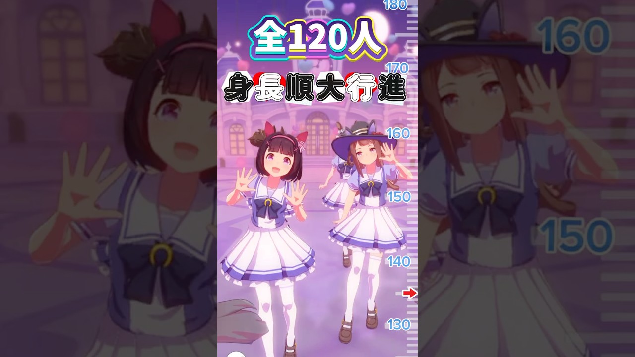【ウマ娘】全120人身長順大行進【めにしゅき♡ラッシュっしゅ！】#ダンツフレーム#ビリーヴ