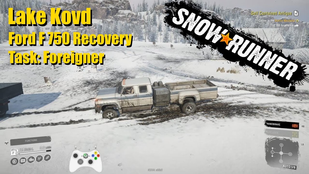 SnowRunner - NEW DLC MAP: Lake Kovd - Ford F 750 Recovery - Task: Foreigner