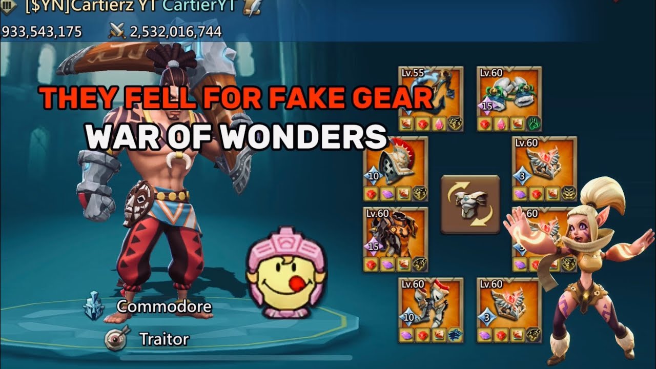 Lords Mobile - WOW Hopping With Fake Gear. Will They Notice