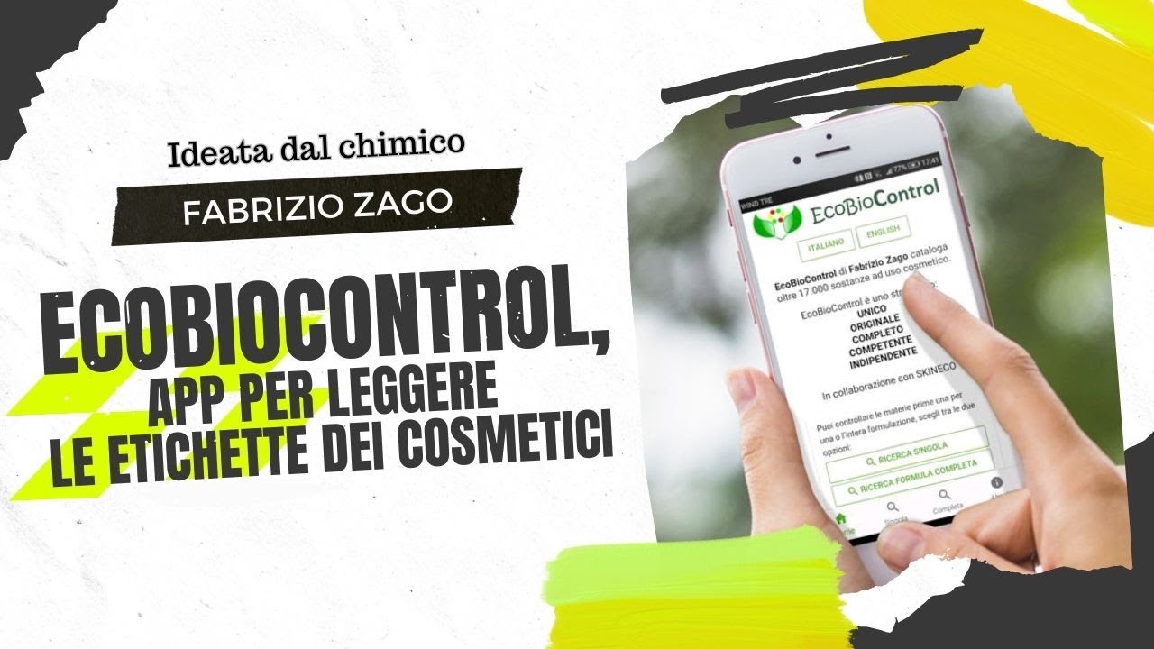Ecobiocontrol, l'app per leggere le etichette dei cosmetici