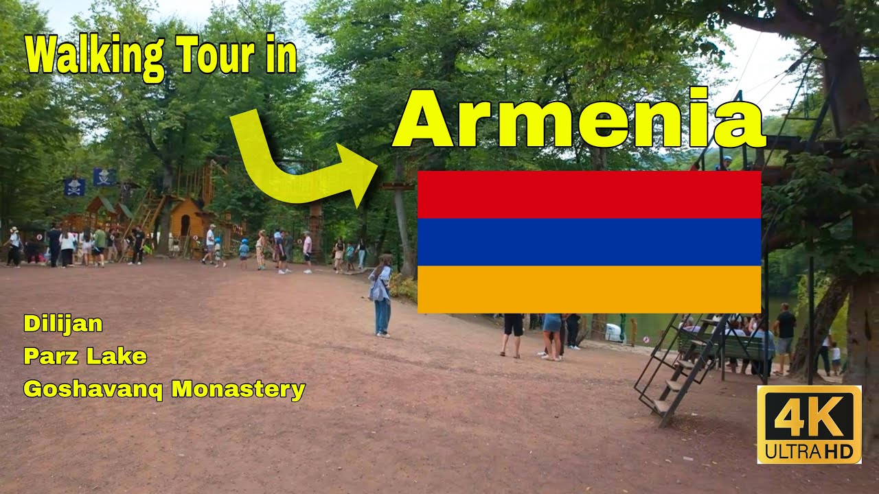 Walking Tour Dilijan/Parz Lake/Goshavanq Monastery  [4K/60fps] | Armenia in Ultra HD