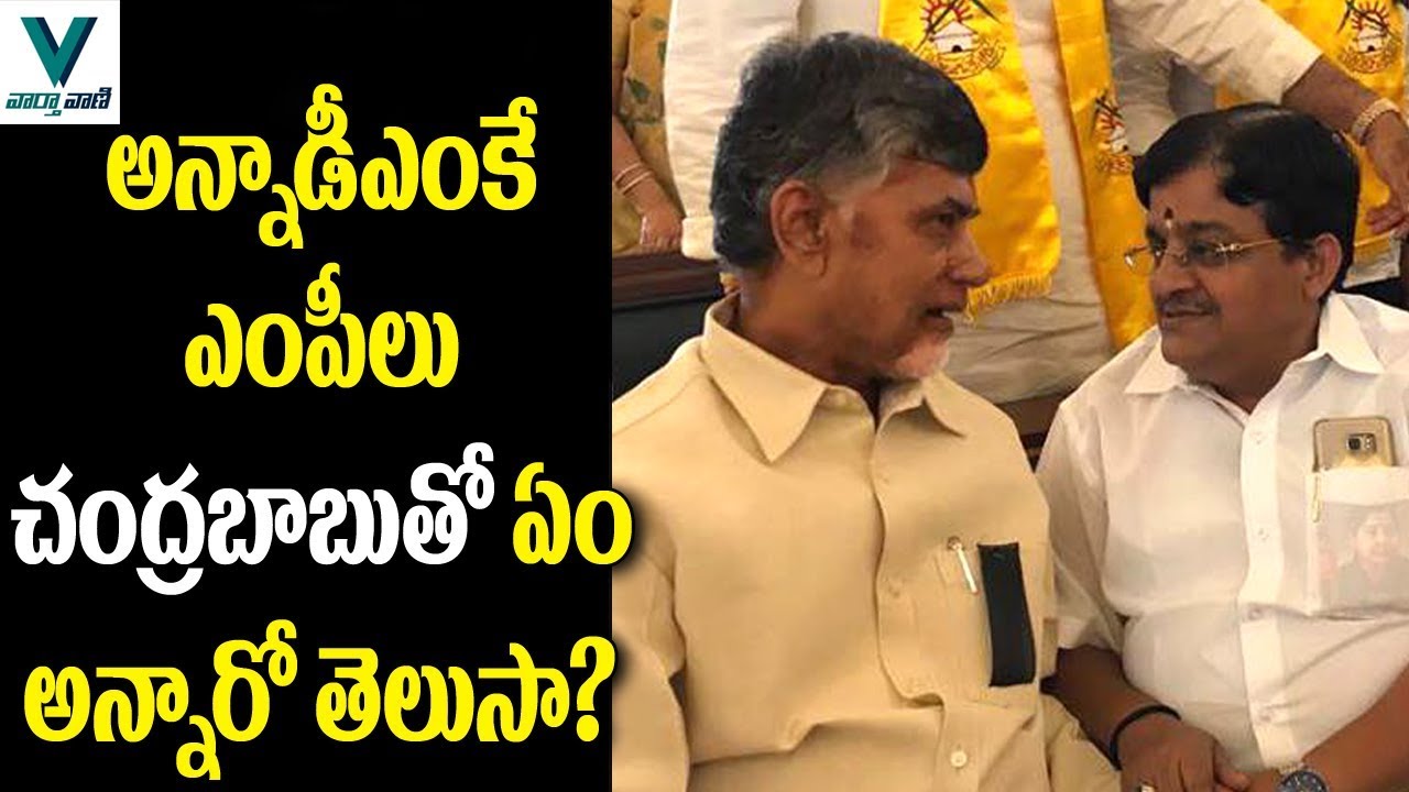 CM Chandrababu Meets AIADMK MPs - Vaartha Vaani