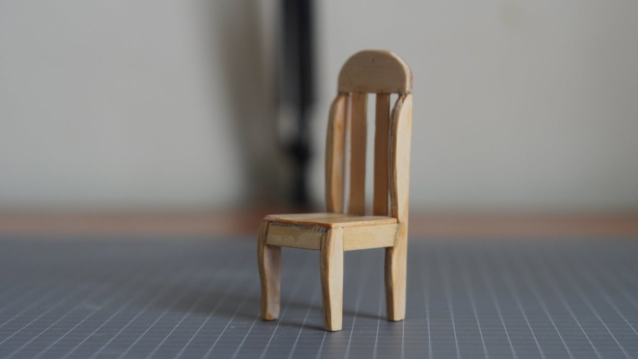 Making a micro chair from ice cream sticks