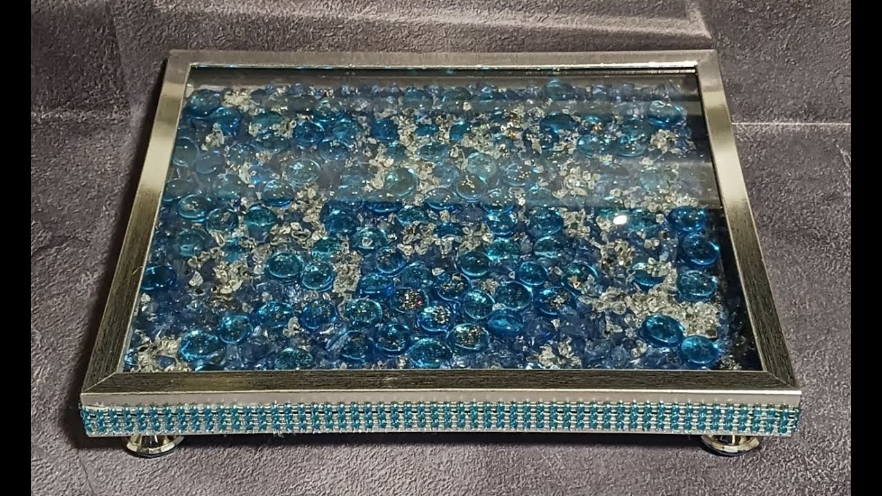 DIY Light-up Vanity Tray Dollar Tree #diys #budgetfriendly #glam #trays