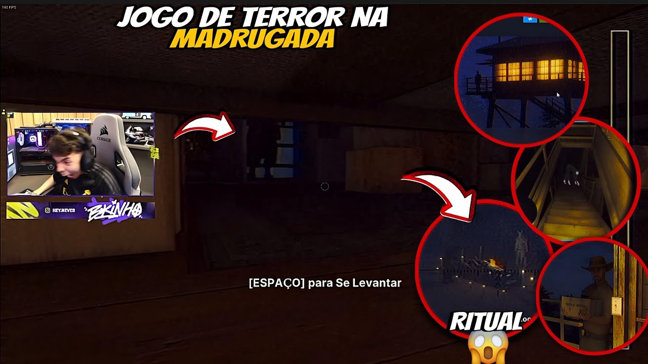 BK JOGANDO JOGO DE TERROR SOZINHO NA MADRUGADA | VARIOS SUSTOS | FC BKINHO CLIPS