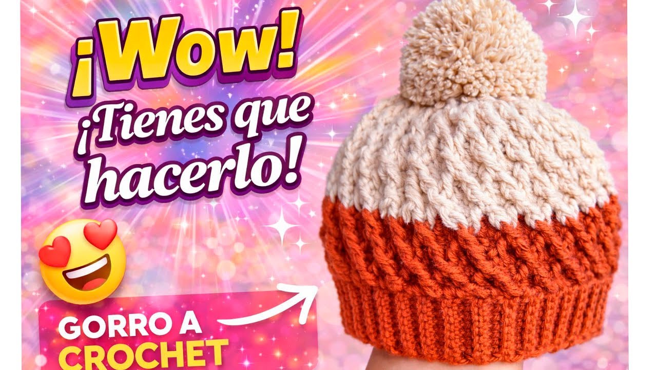 🌈Que Belleza de Tejido! 😯 No pasa de moda | GORRO A CROCHET tutorial paso a paso