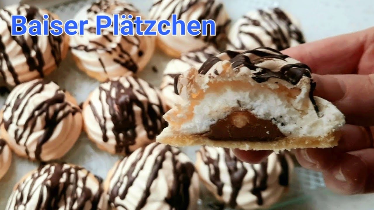 Baiser Kekse mit Muh Muh Toffifee Füllung, sehr zart und lecker!