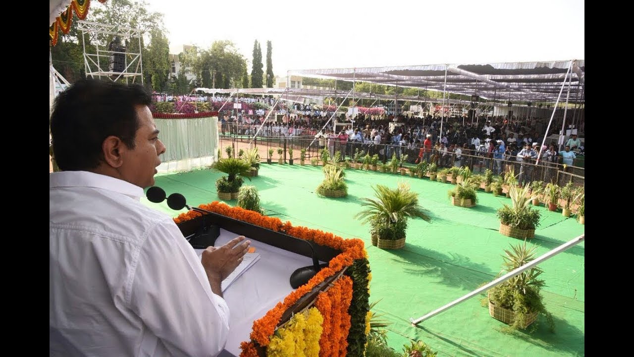 Minister KTR speech at the foundation stone laying ceremony of 4 NH projects in Hyderabad
