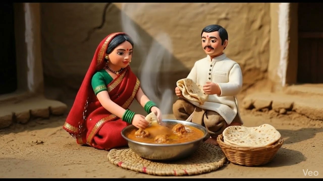 Miniature Doll Chicken Curry Cooking ASMR | Indian Village Tiny Kitchen Recipe #MiniatureDoll 🍃