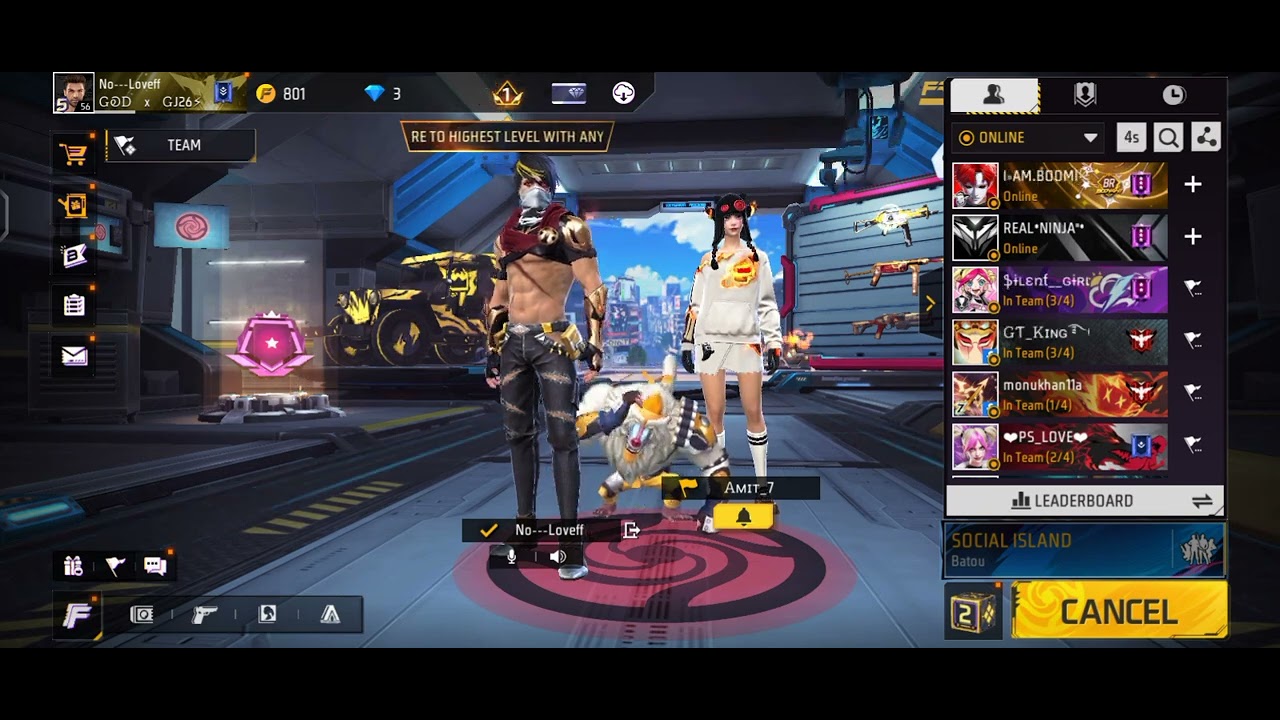 Free fire social life