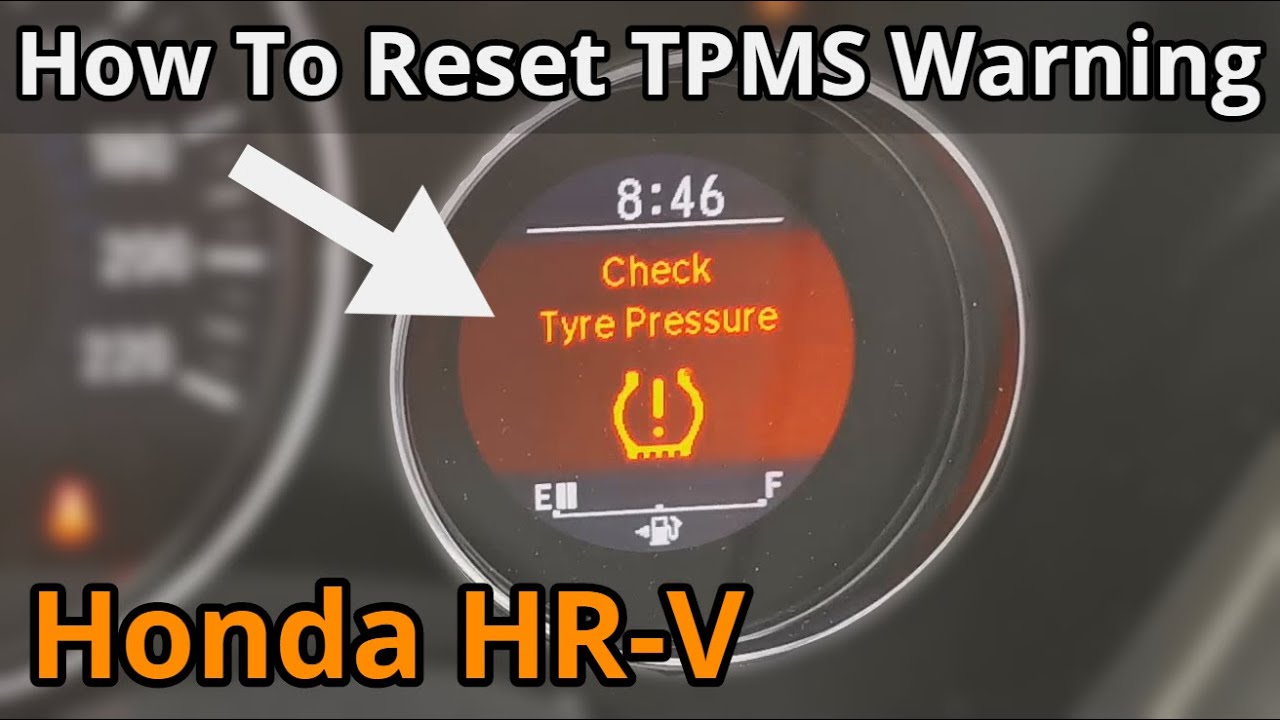 Check Tyre Pressure Warning - How To Reset -Honda HR-V TPMS