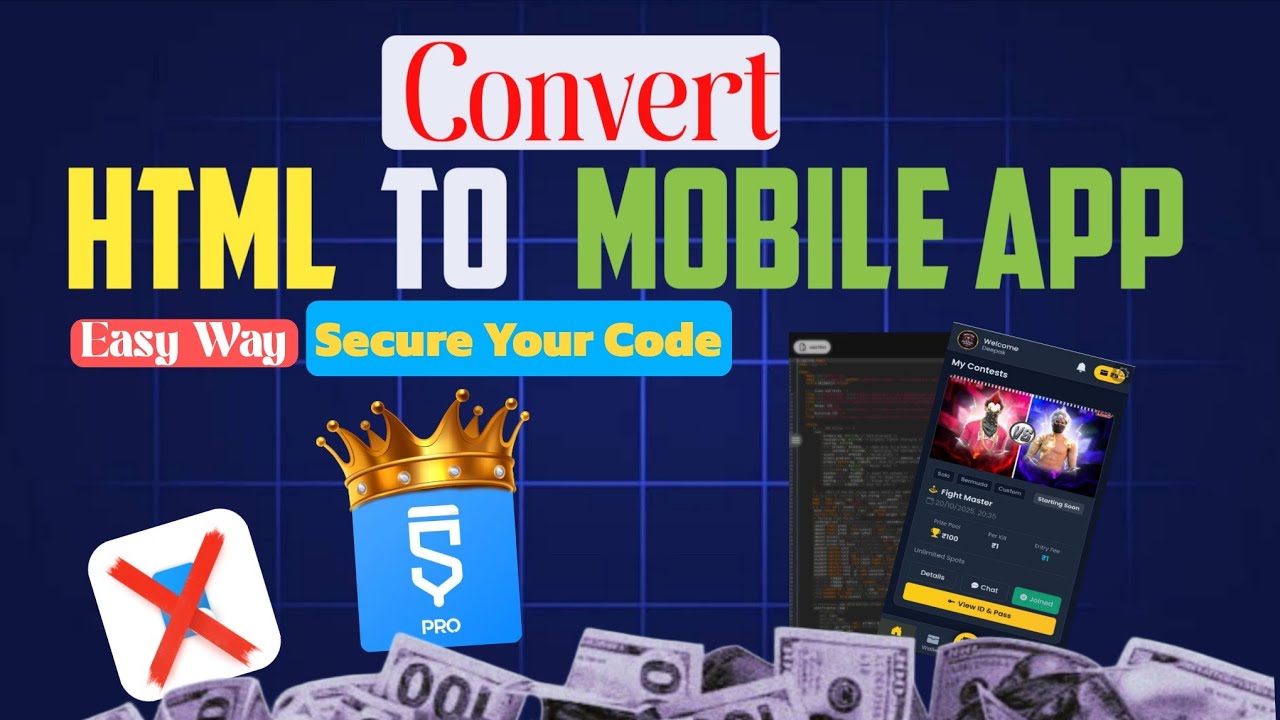 Convert HTML to Mobile App With Skatchware #nocoding #sketchware_project #aimaster