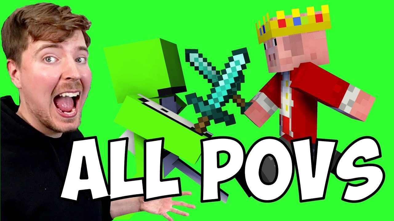 Dream vs Technoblade - All POVs synchronized [4K 60fps]