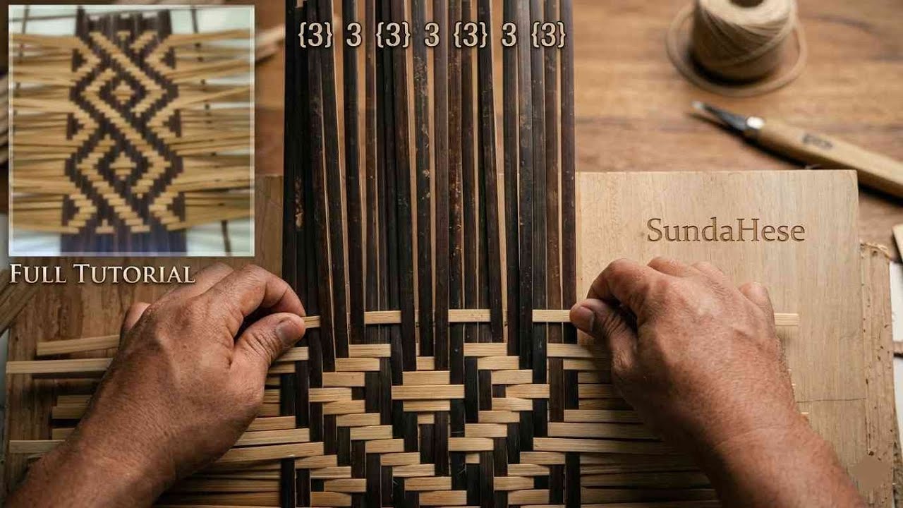 Cara Membuat Anyaman Bambu Motif Silang untuk Pemula - Mudah & Cepat!