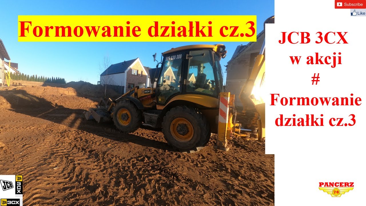 JCB3cxsuper Formowanie działki na skosie cz.3 Wożenie ziemi