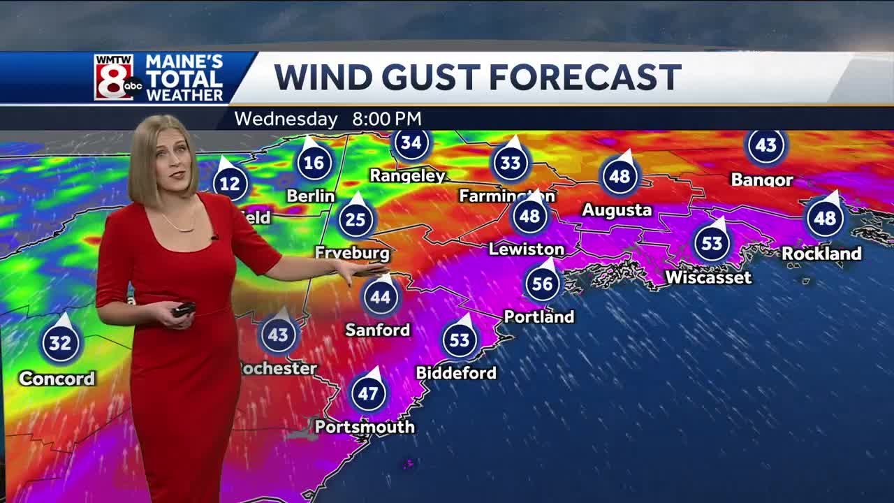 Timing out when rain will be heaviest, wind gusts will be strongest