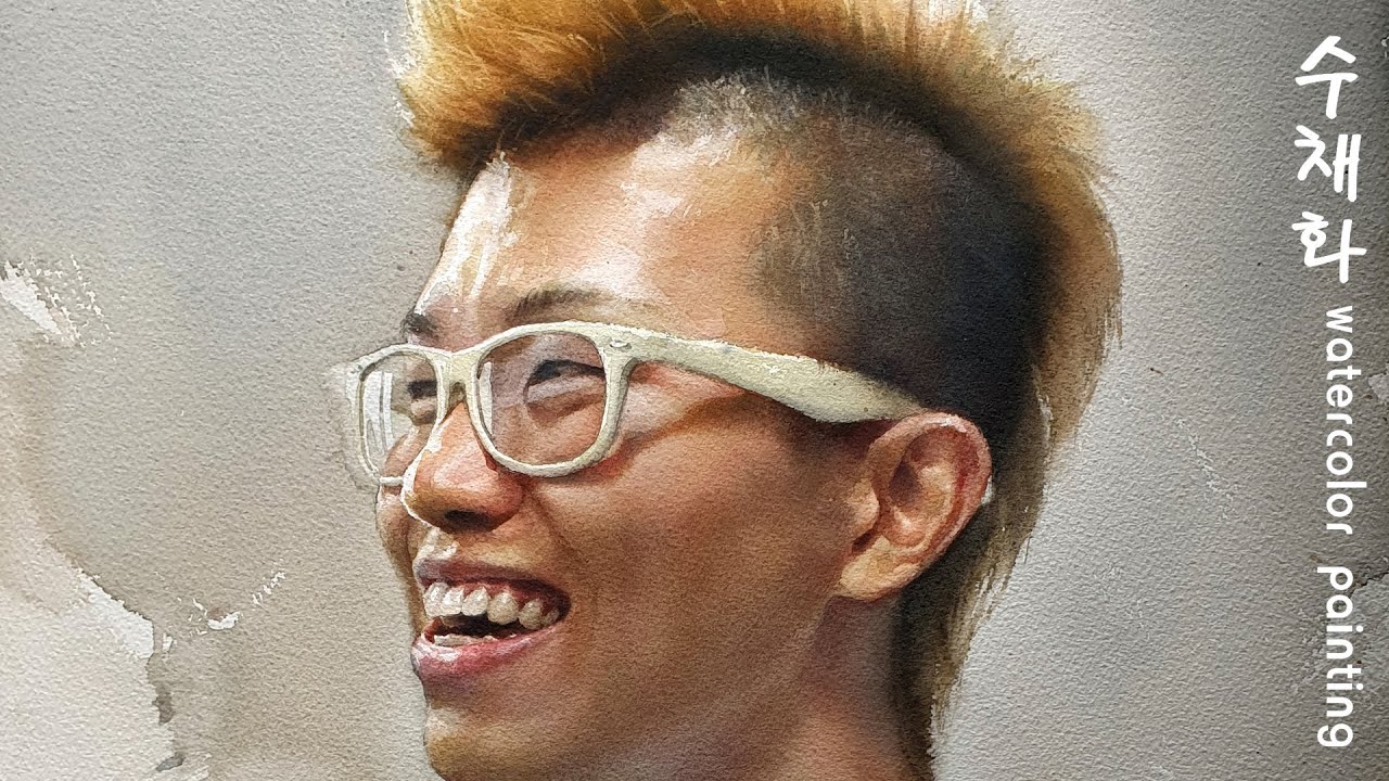 혁/Watercolor portrait painting/인물수채화/水彩画
