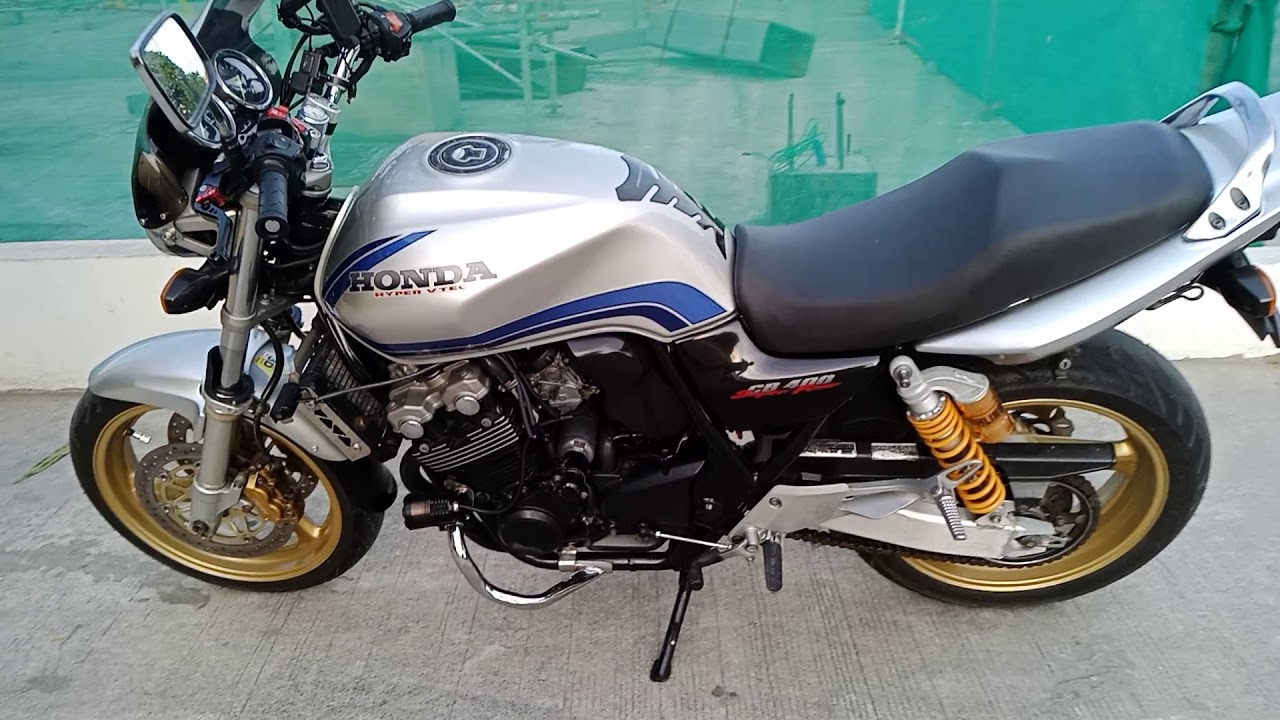 Honda CB400 Hyper Vtec Spec1 sound check Yoshimura RS3 exhaust