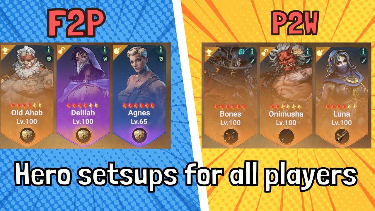 Reviewing Hero Setups [F2P and P2W] Sea of Conquest