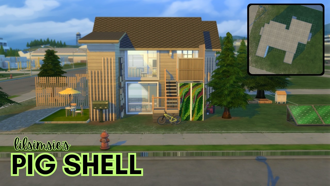 I Used Lilsimsie's PIG SHELL To Build Apartments // Sims 4 Speed Build