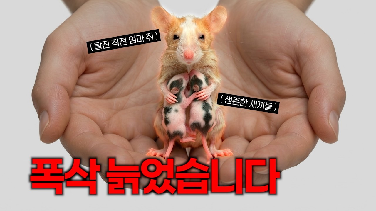 혼신의 힘을 다해 육아를 한 쥐시끼...과연 행복할까?