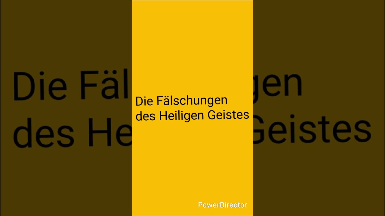 Die Fälschungen des Heiligen Geistes