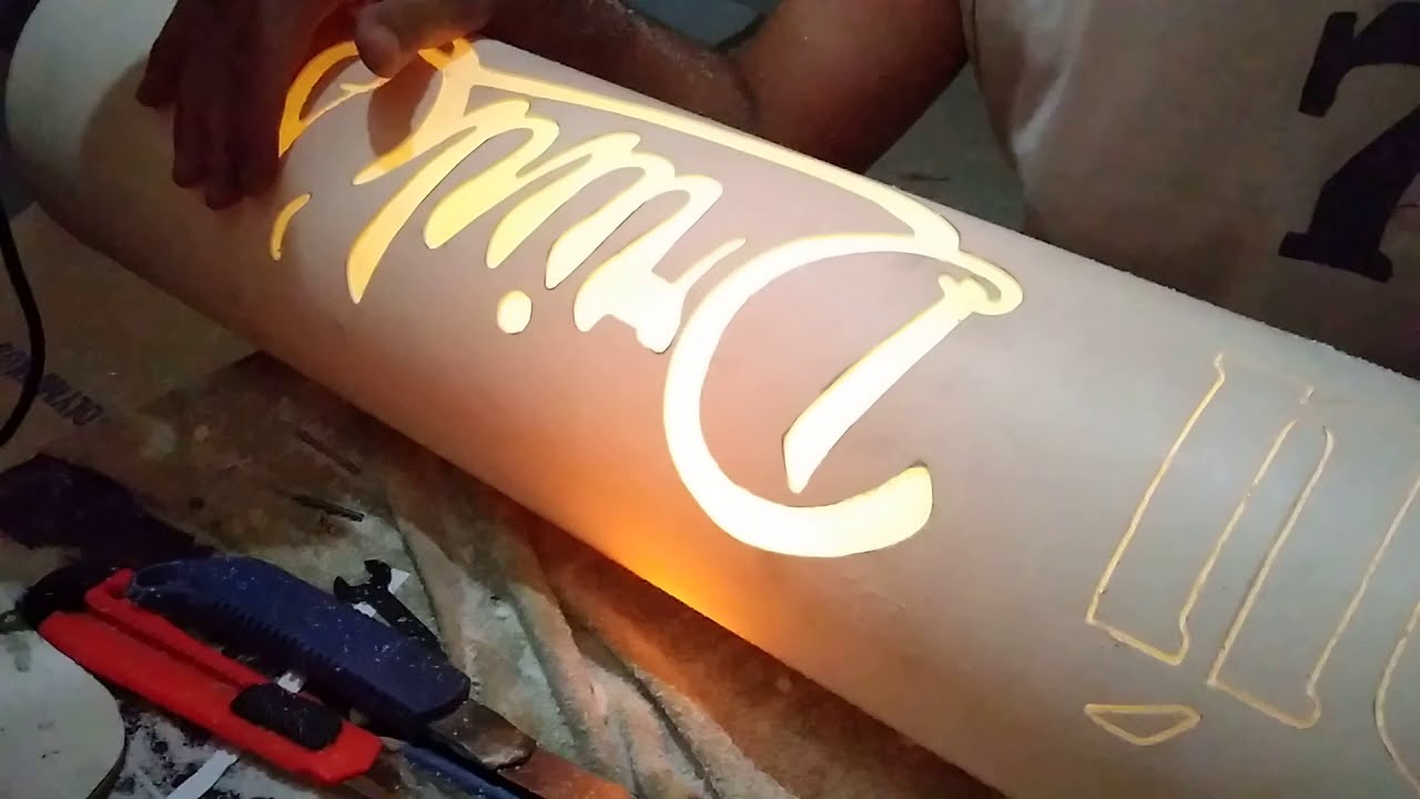 Placa luminosa de 1m de cano 150mm.
