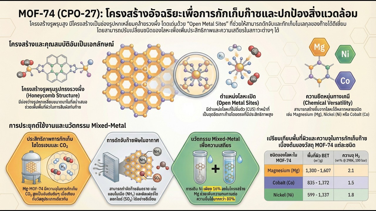 MOF จากรางวัลโนเบลเคมี สู่อุตสาหกรรมการบิน ด้วยการกักเก็บไฮโดรเจน